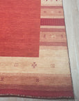 Handloomed Red Gabbeh Tribal Wool Area Rug - view 14