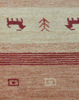 Handloomed Red Gabbeh Tribal Wool Area Rug - view 16
