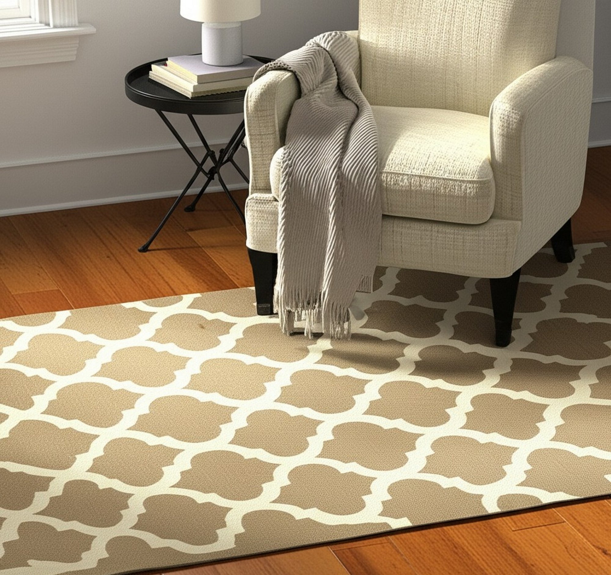 Iris Moroccan Brown Flatweave Wool Rug