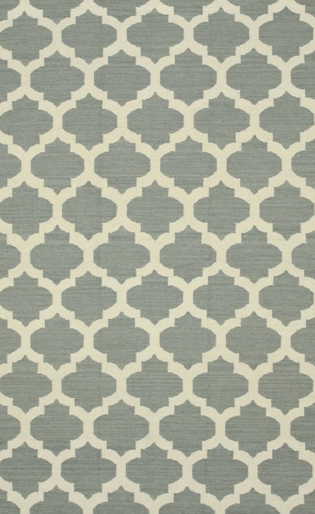 Isolated view of Selene Elena Gray Flatweave Wool Rug, showcasing its design.