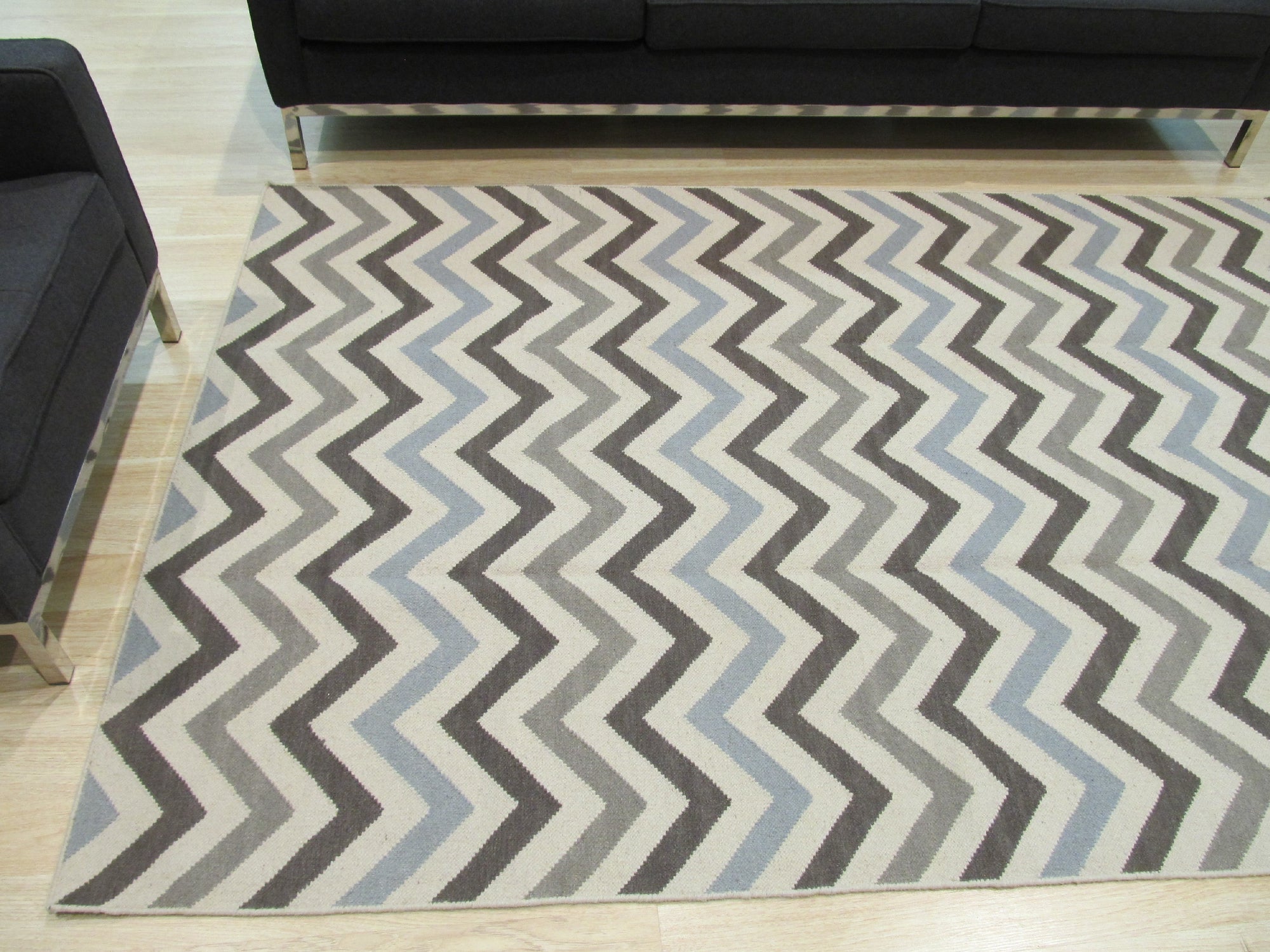 Vibrant Reversible Chevron Rug