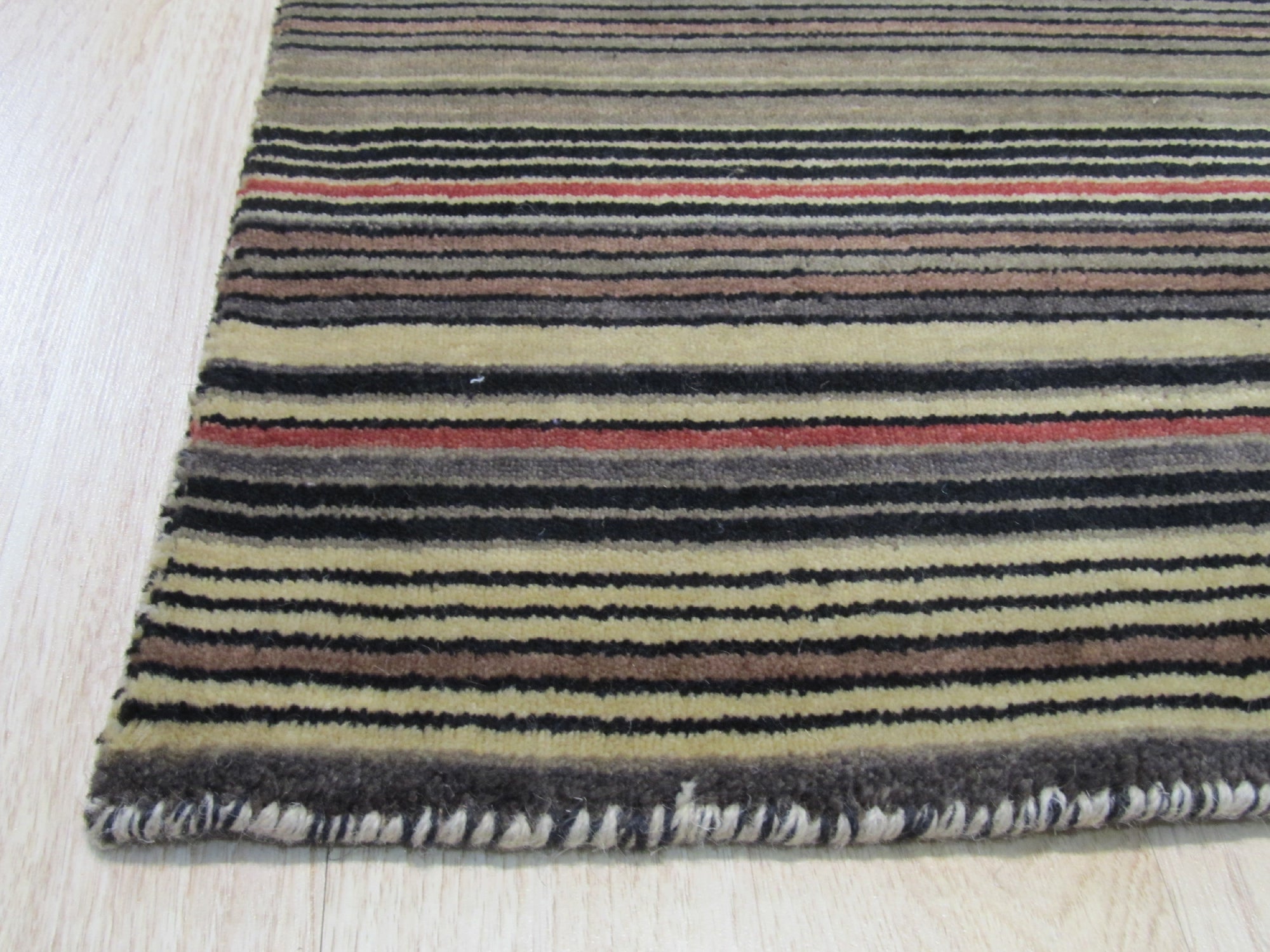 Sable Lines Handwoven Wool Rug