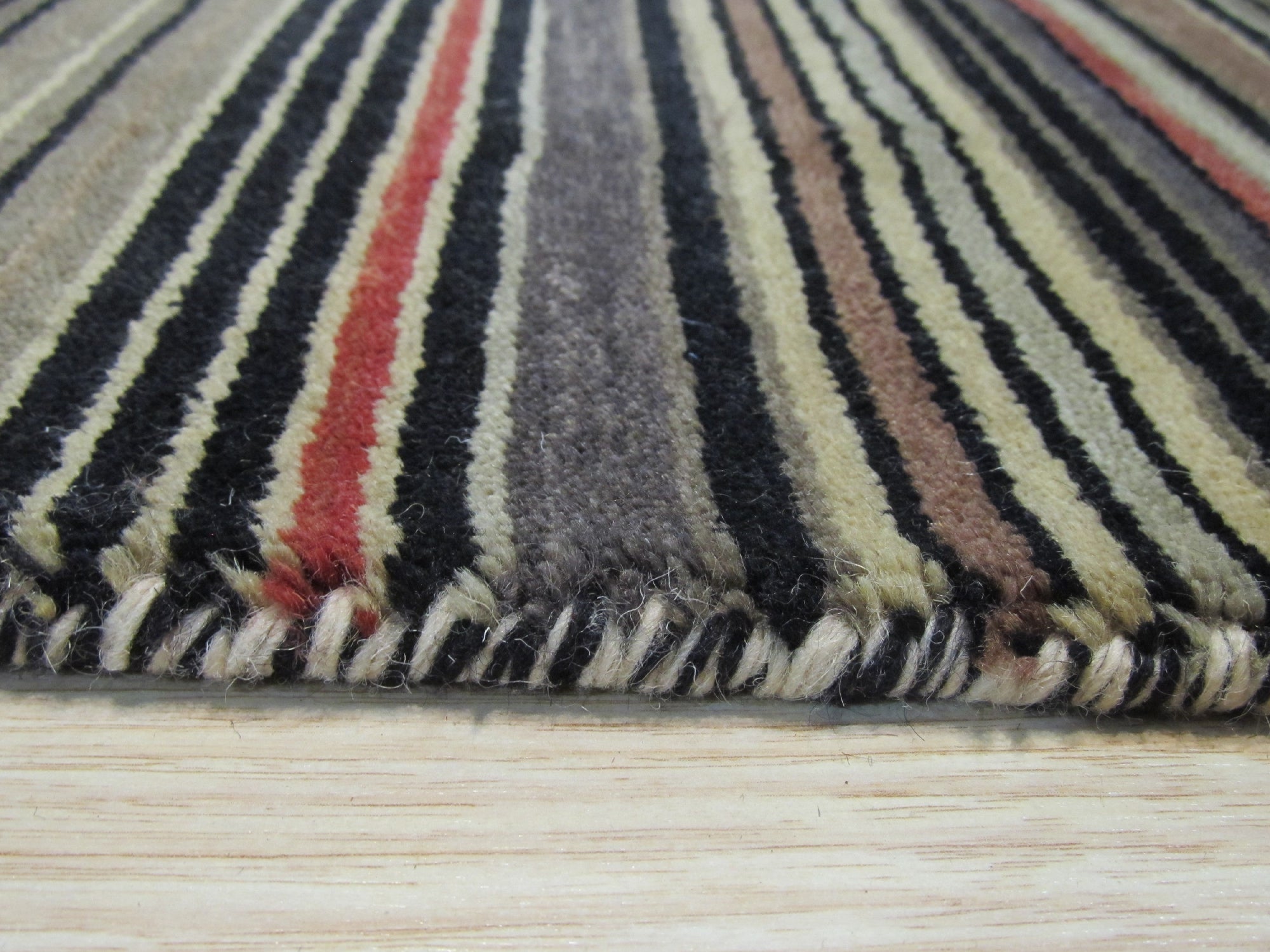 Sable Lines Handwoven Wool Rug