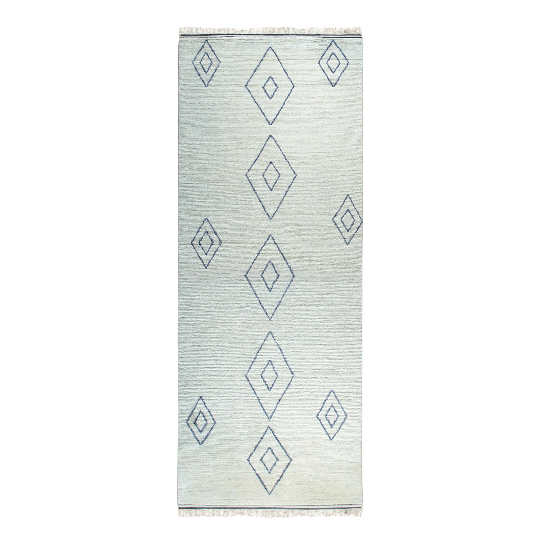 Geometric Moroccan-Inspired Handmade Wool Rug