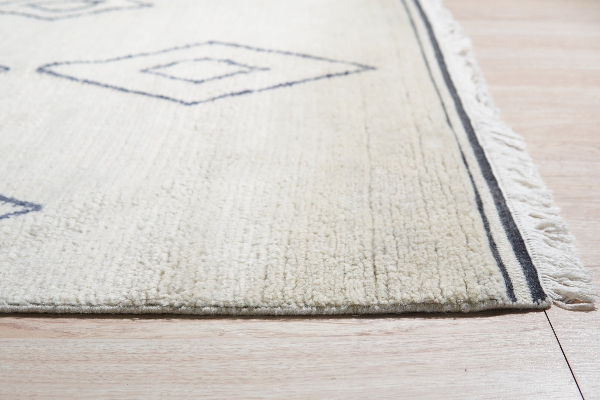 Geometric Moroccan-Inspired Handmade Wool Rug