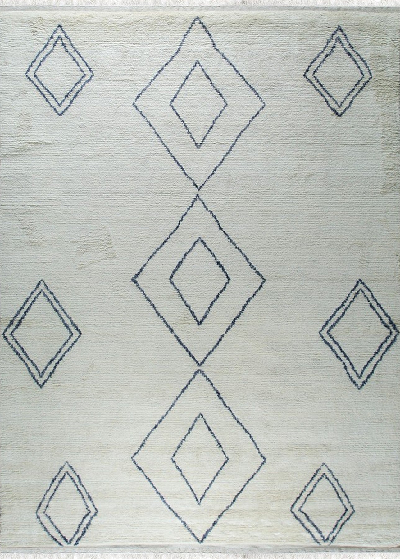 Geometric Moroccan-Inspired Handmade Wool Rug