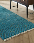 Exquisite Moroccan Handmade Wool Green Rug - additional view