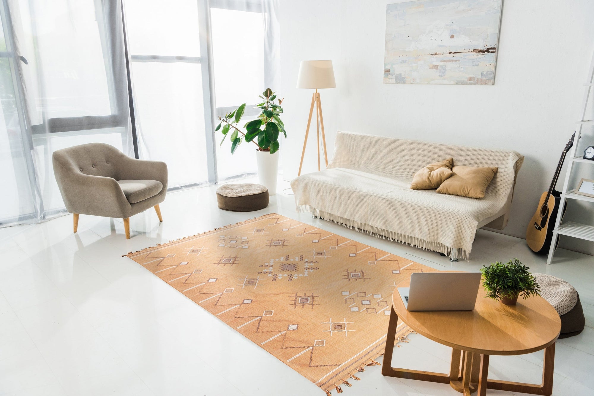 Sunset Geometric Haven Rug