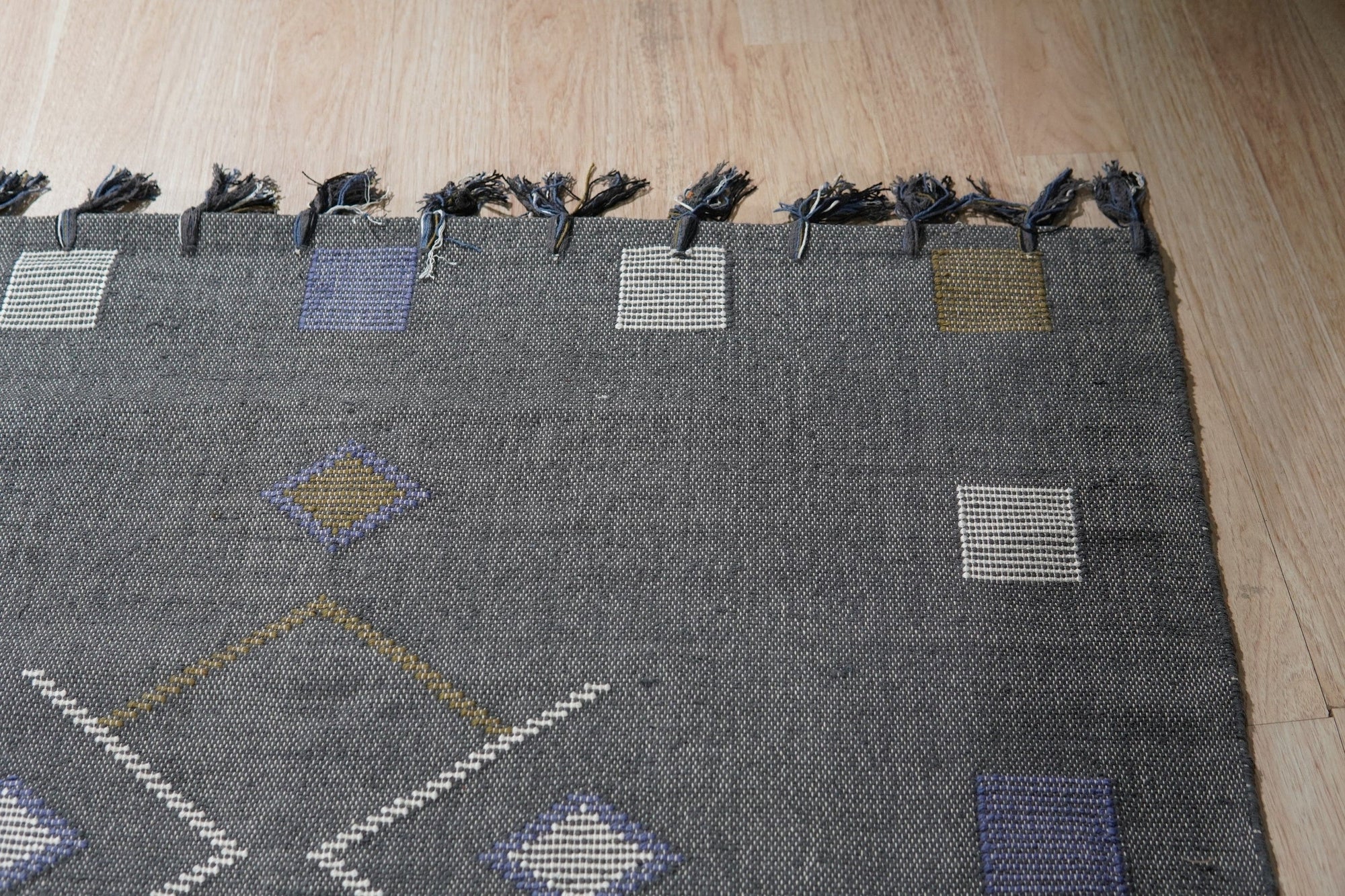 Slate Geometric Charm Rug