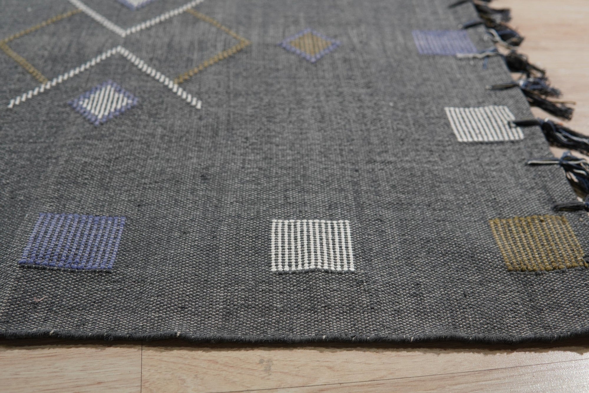 Slate Geometric Charm Rug