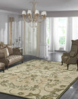 Elena Ophelia Ivory Hand Knotted Afghan Wool Rug