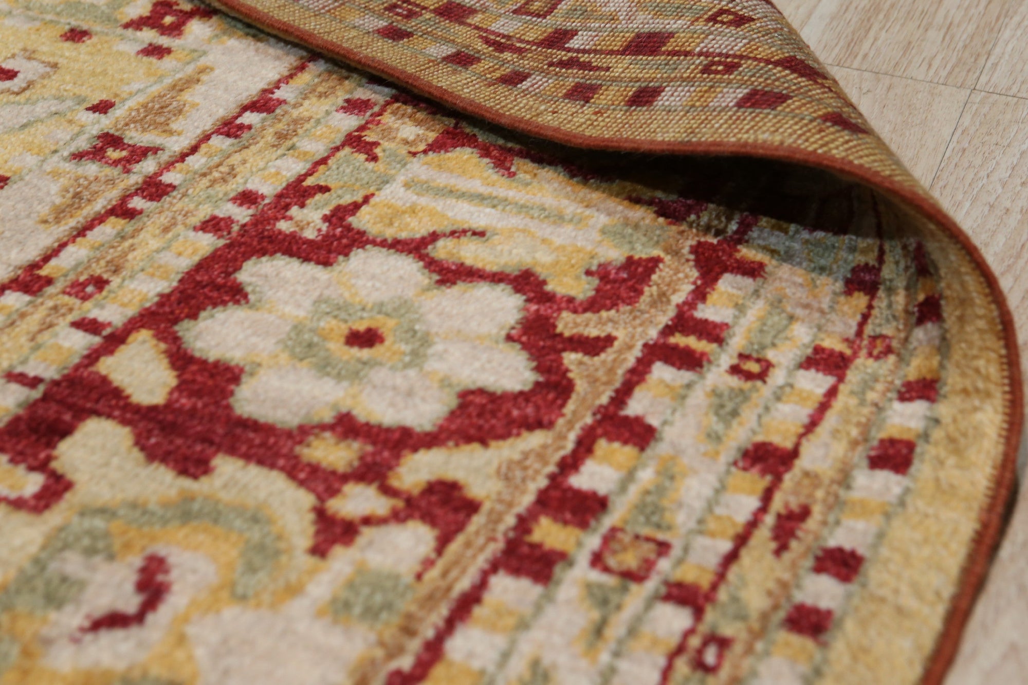 Lustrous Heritage Oushak Hand-Knotted Mohair Rug