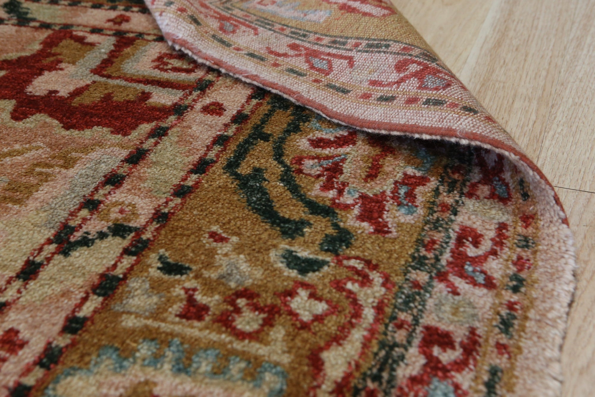 Golden Heritage Oushak Hand-Knotted Mohair Rug