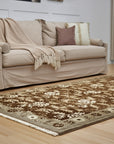 Handmade Wool Beige Transitional All Over Ningxia  Rug, Made in India - additional view