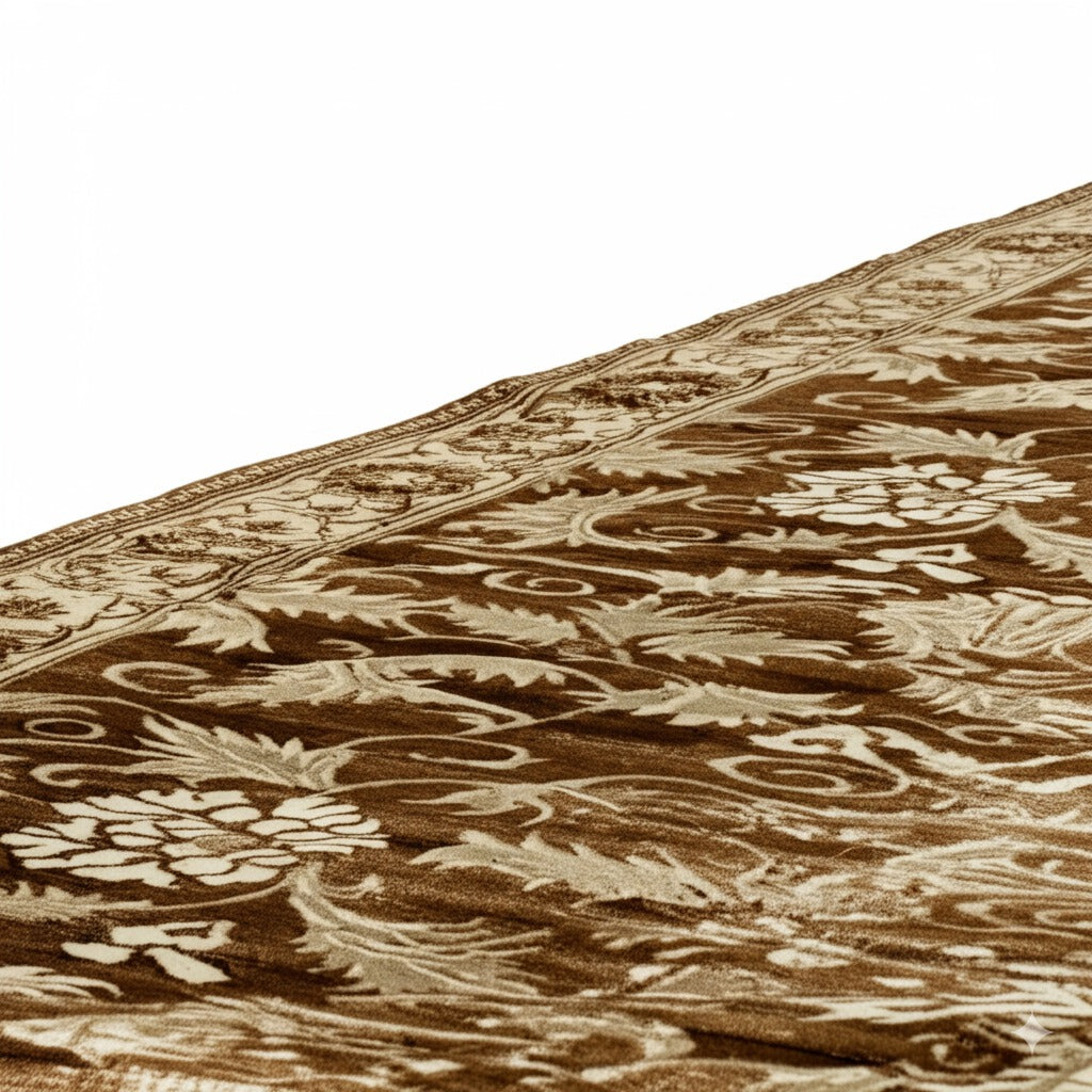 Handmade Wool Beige Transitional All Over Ningxia  Rug, Made in India - additional view