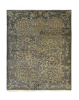 Noir Dynasty Black Handmade Ningxia Wool  Rug