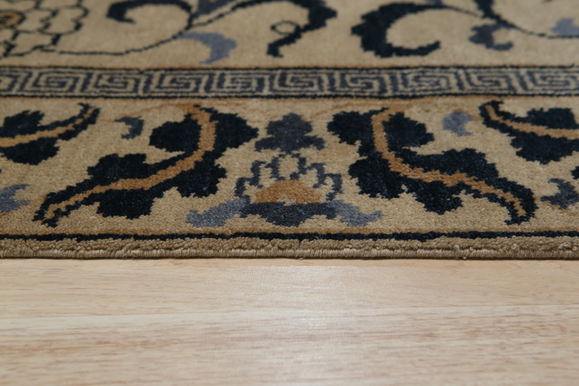 Ningxia Golden Serenity Hand-Knotted Wool Rug