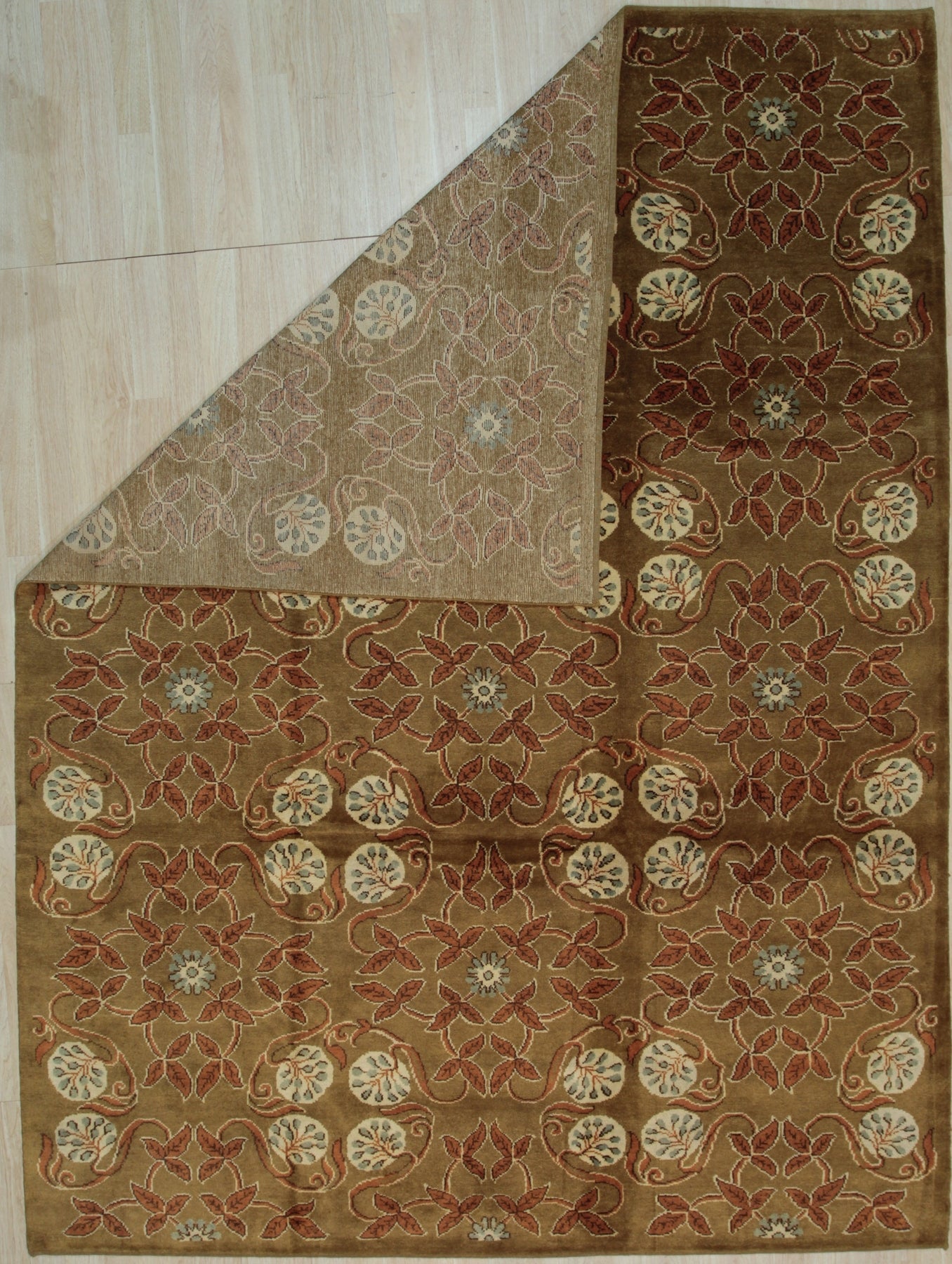 Rust Blossom Ningxia Wool Rug