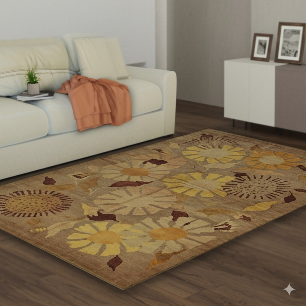Serene Timeless Brown Hand Knotted Wool Rug