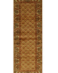 Giselle Zinnia Brown hand knotted wool rug, full view (photo shows the 2'9" x 8' runner of this design)