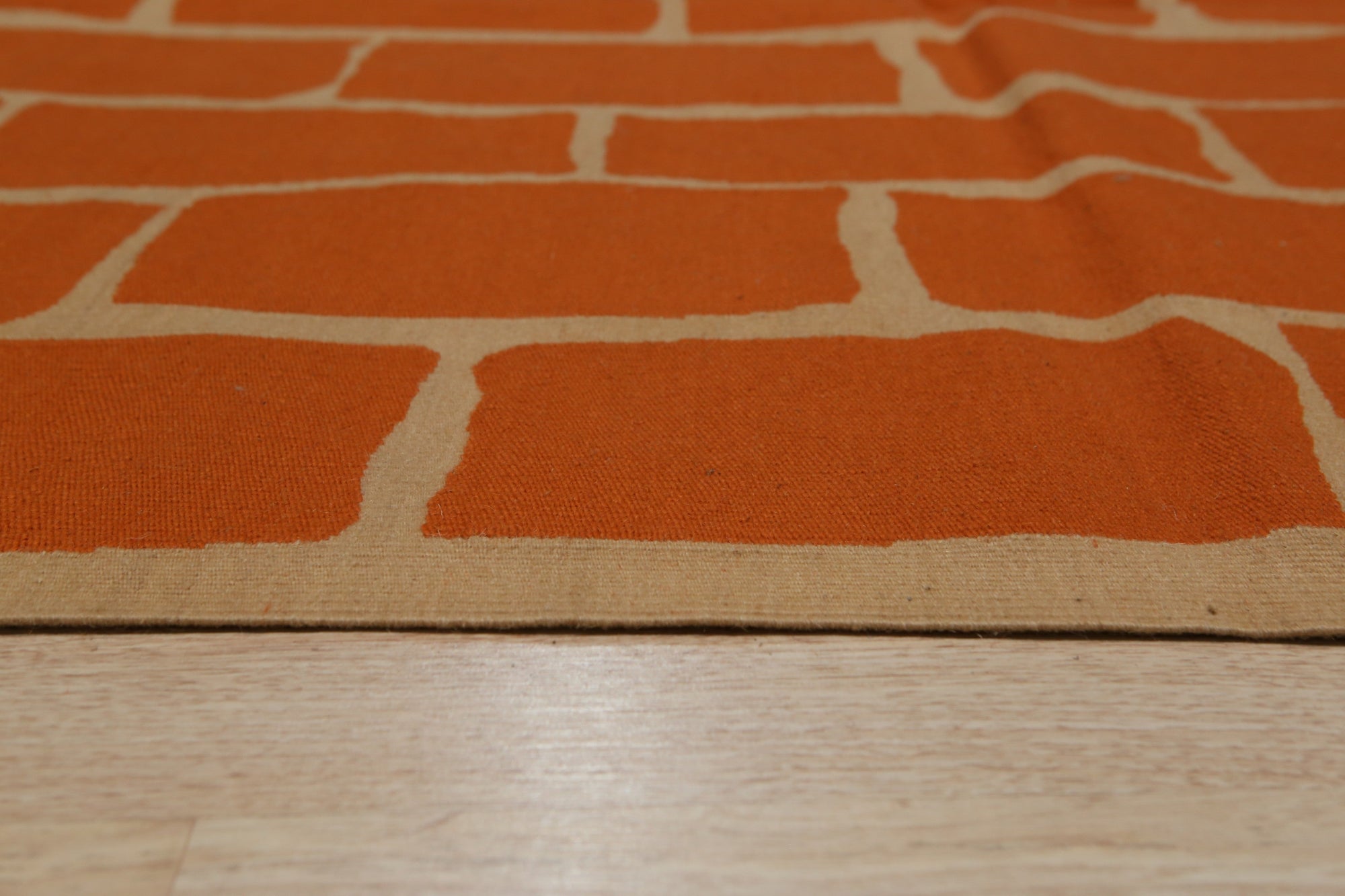 Kira Amara Orange Flatweave Wool Rug