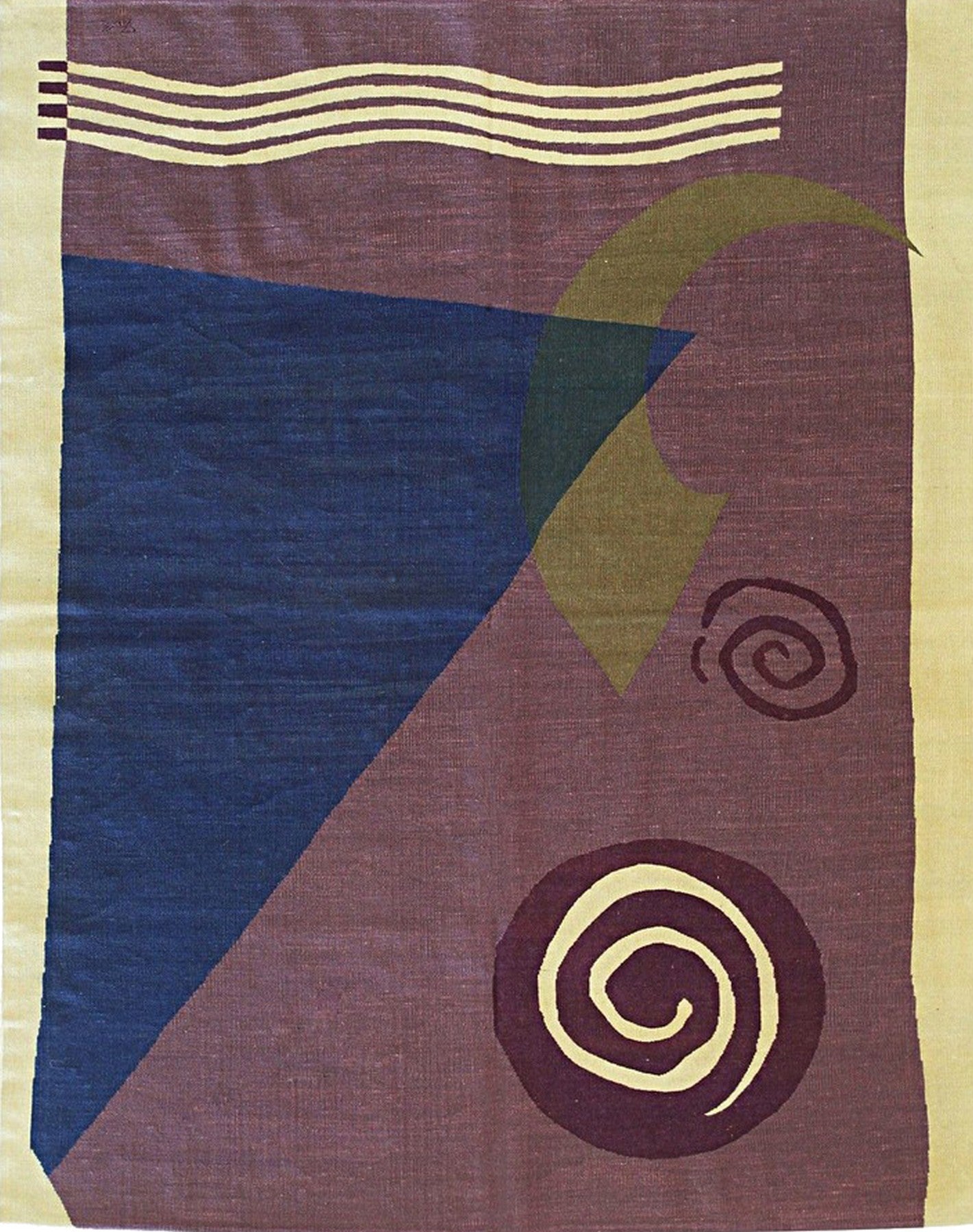 Abstract Whirlwind Wool Rug