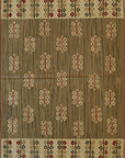 Isolated view of Graceful Para Green Flatweave Wool Rug, showcasing its design.