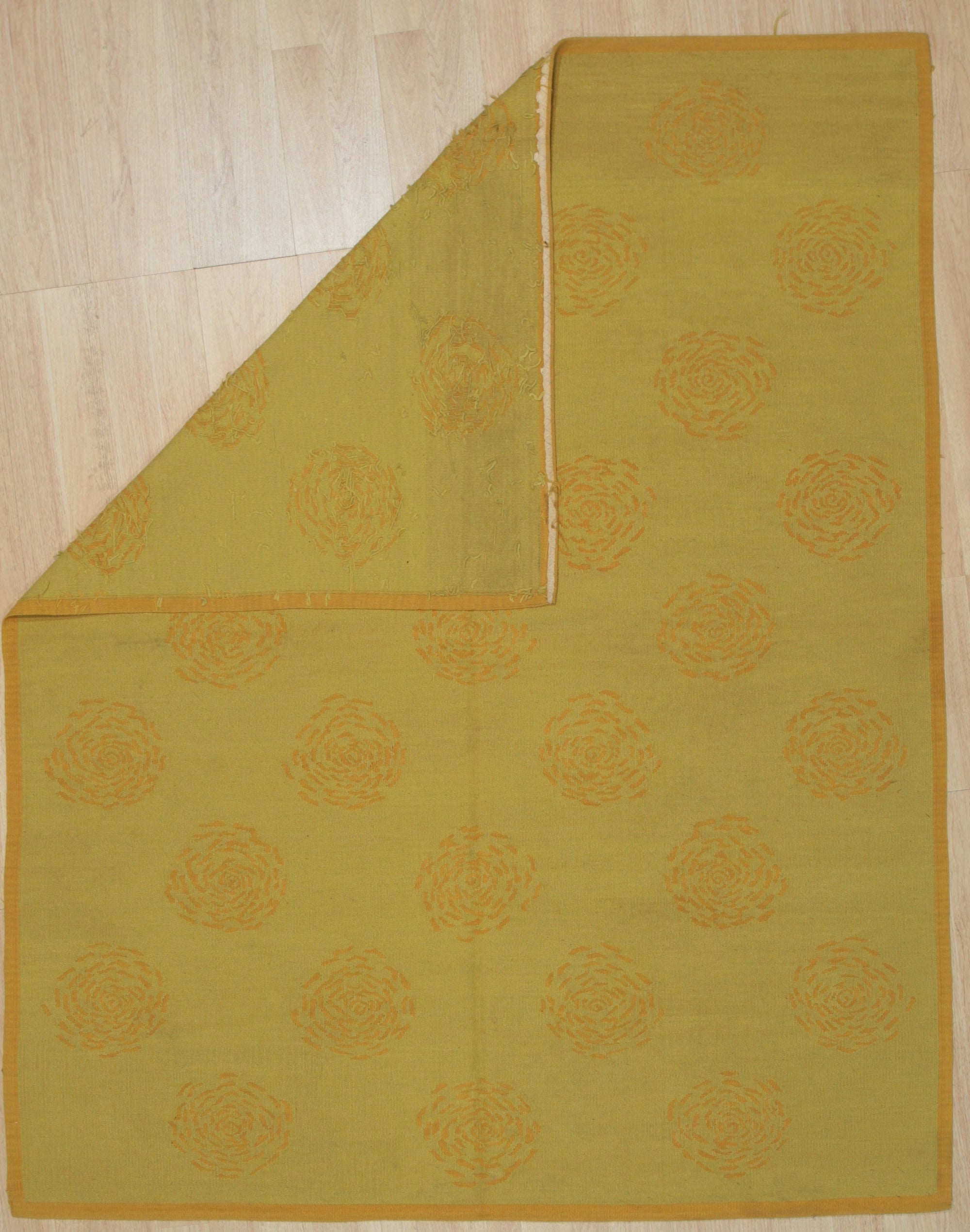 Yellow Sunburst Medallion Rug