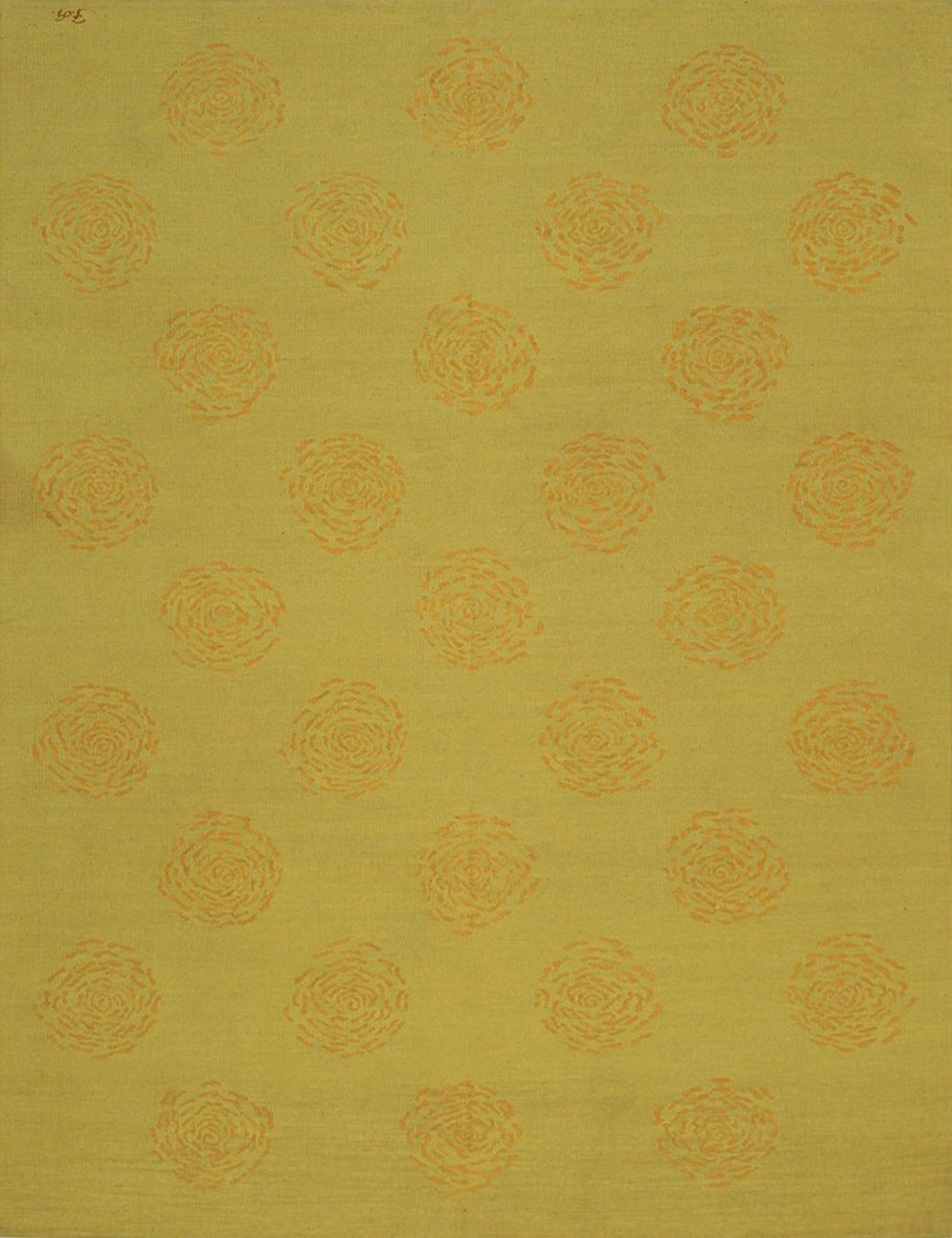 Orange Sunburst Medallion Rug