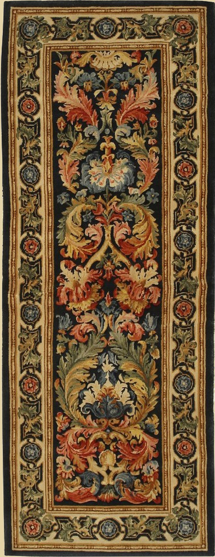 Luxurious Savonnerie Floral Rug