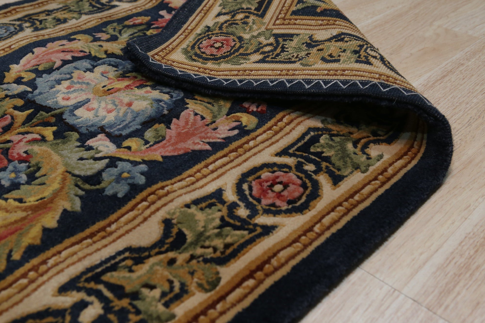 Luxurious Savonnerie Floral Rug