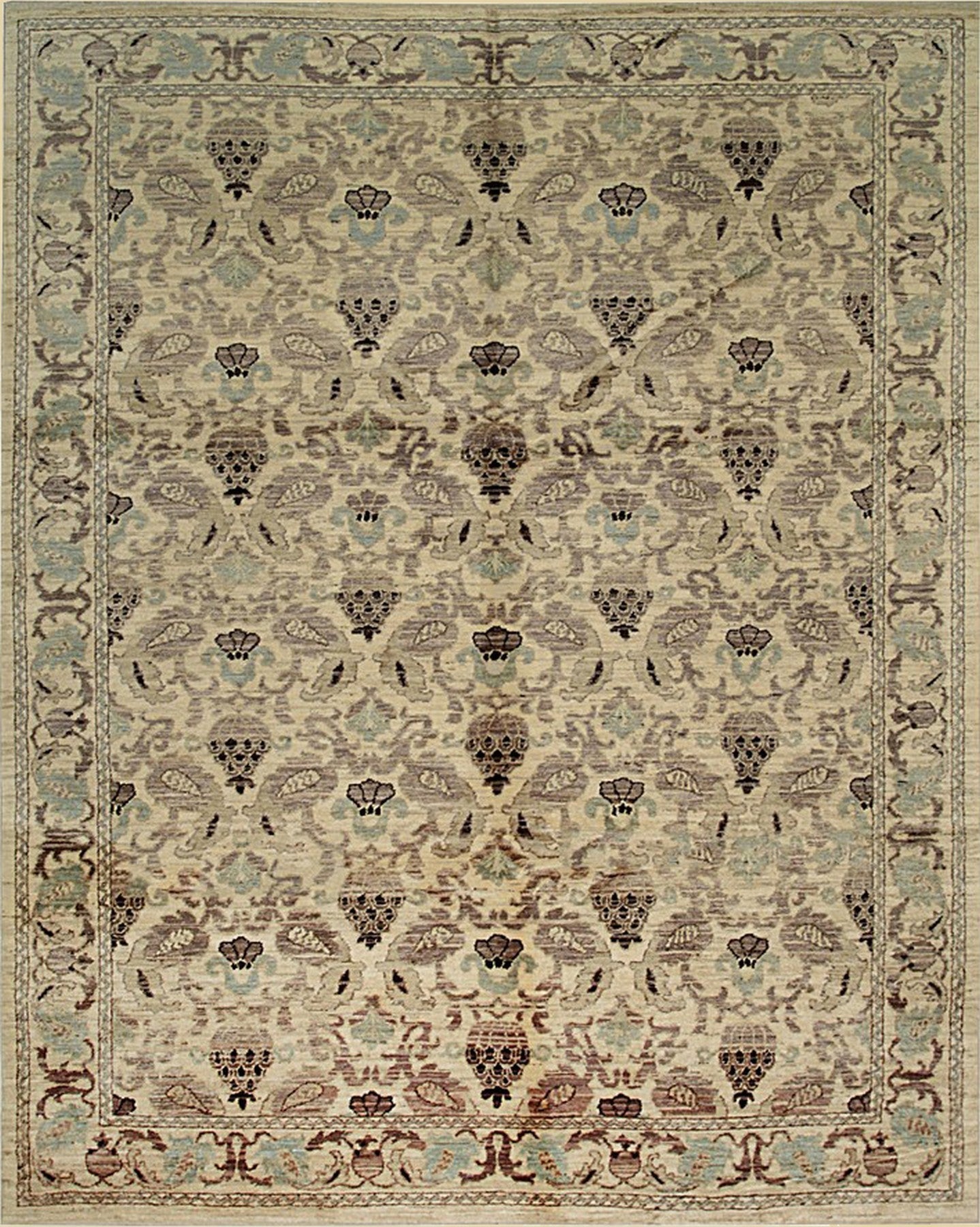 Ivory Floral Elegance Spanish Rug