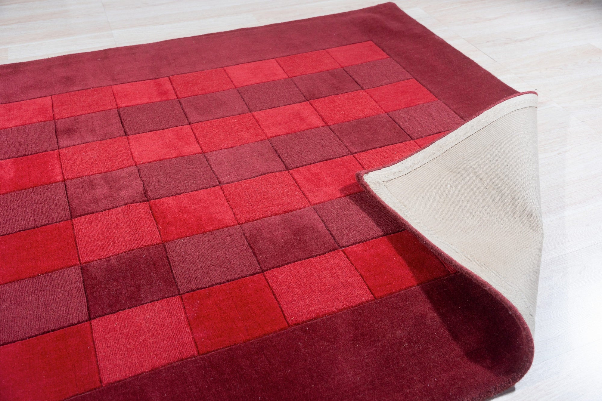 Trara Opulent Red Hand Tufted Wool Rug