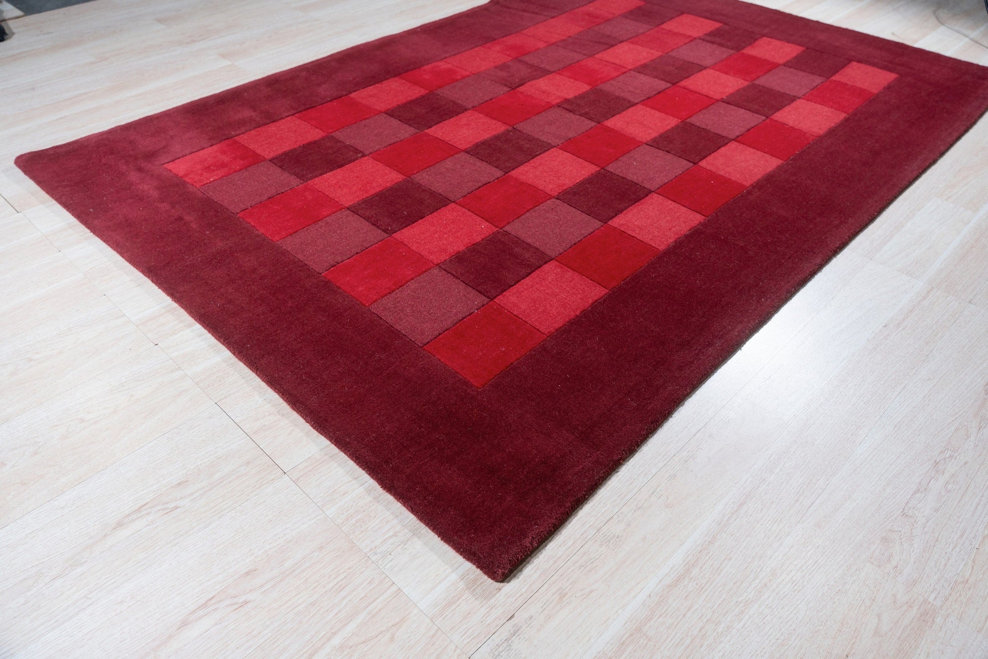 Trara Opulent Red Hand Tufted Wool Rug