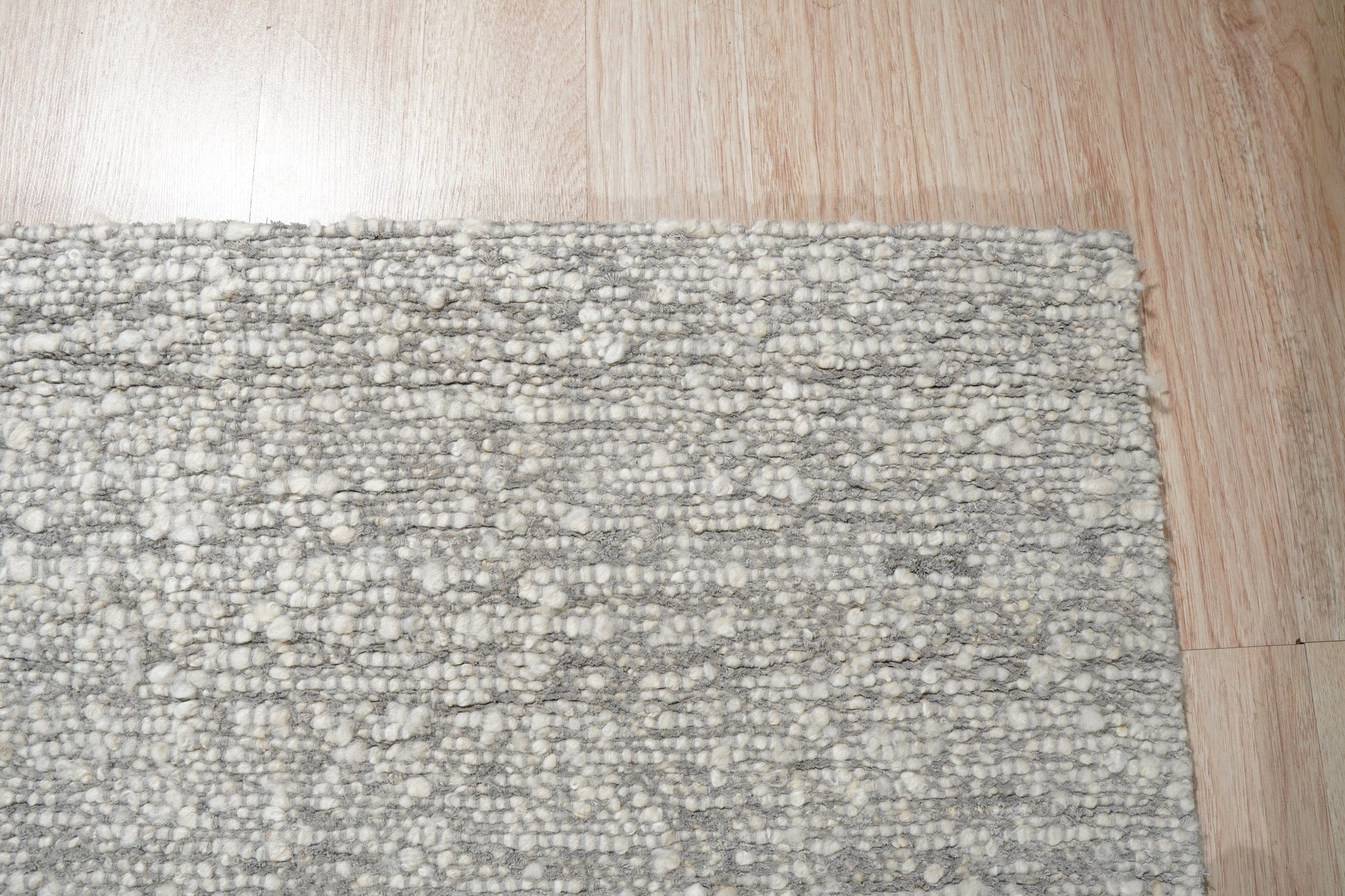 Silver Contemporary Heathered Handmade Wool Rug