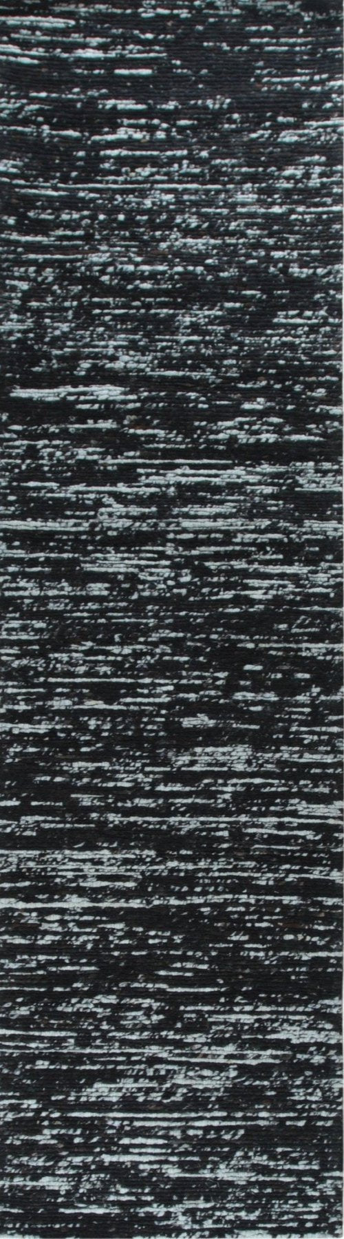 Black Streak Modern Wool Rug