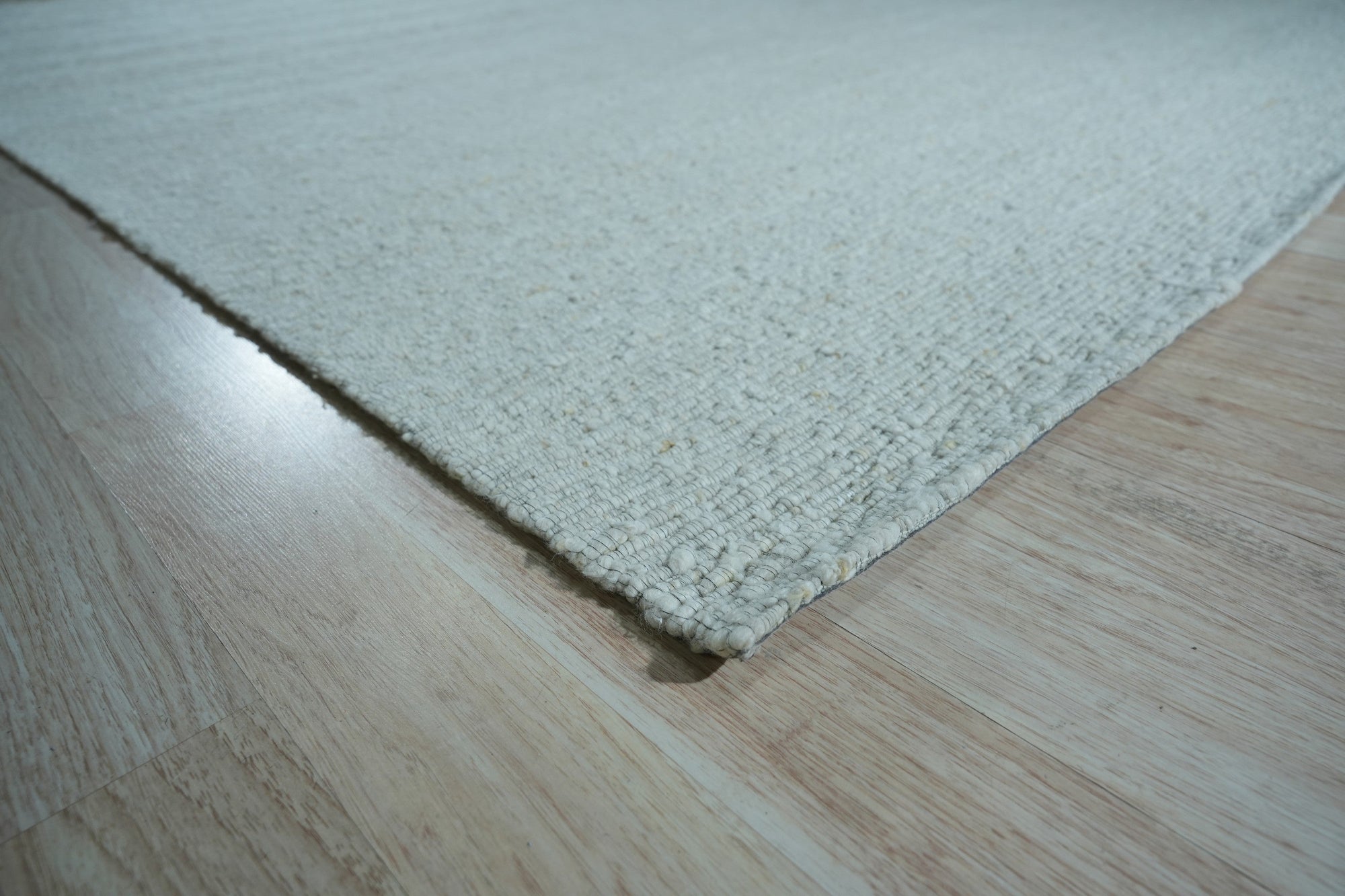 Ivory Streak Modern Wool Rug