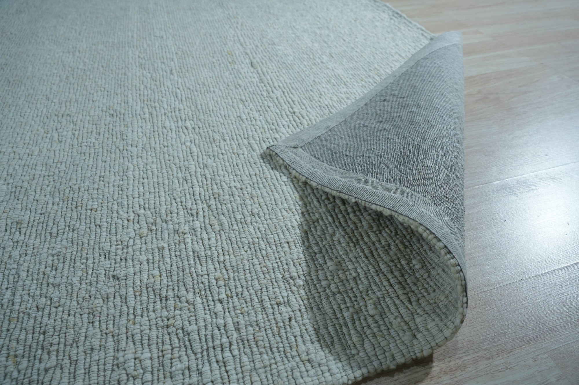 Ivory Streak Modern Wool Rug