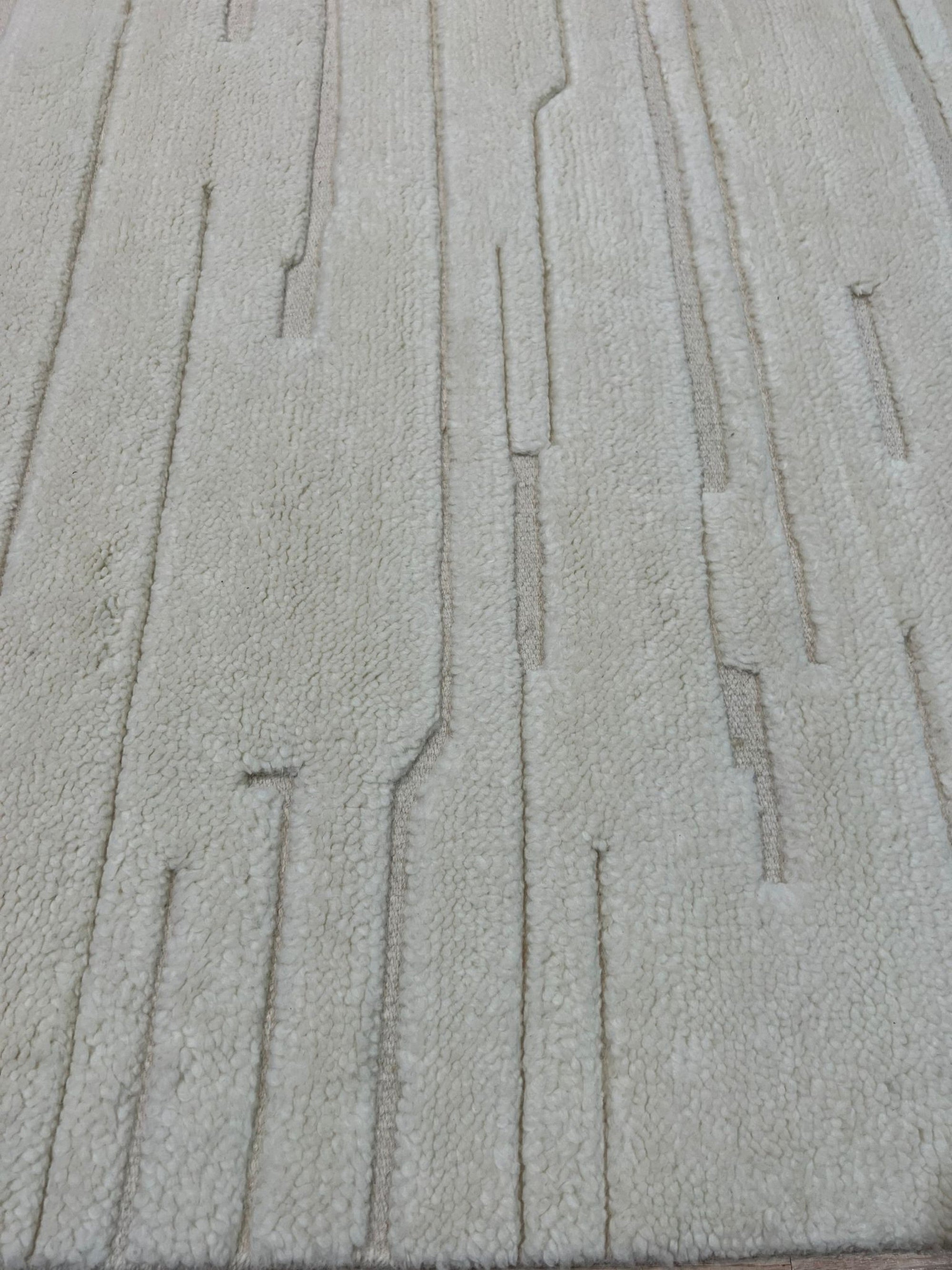 Ivory Strata Wool Rug