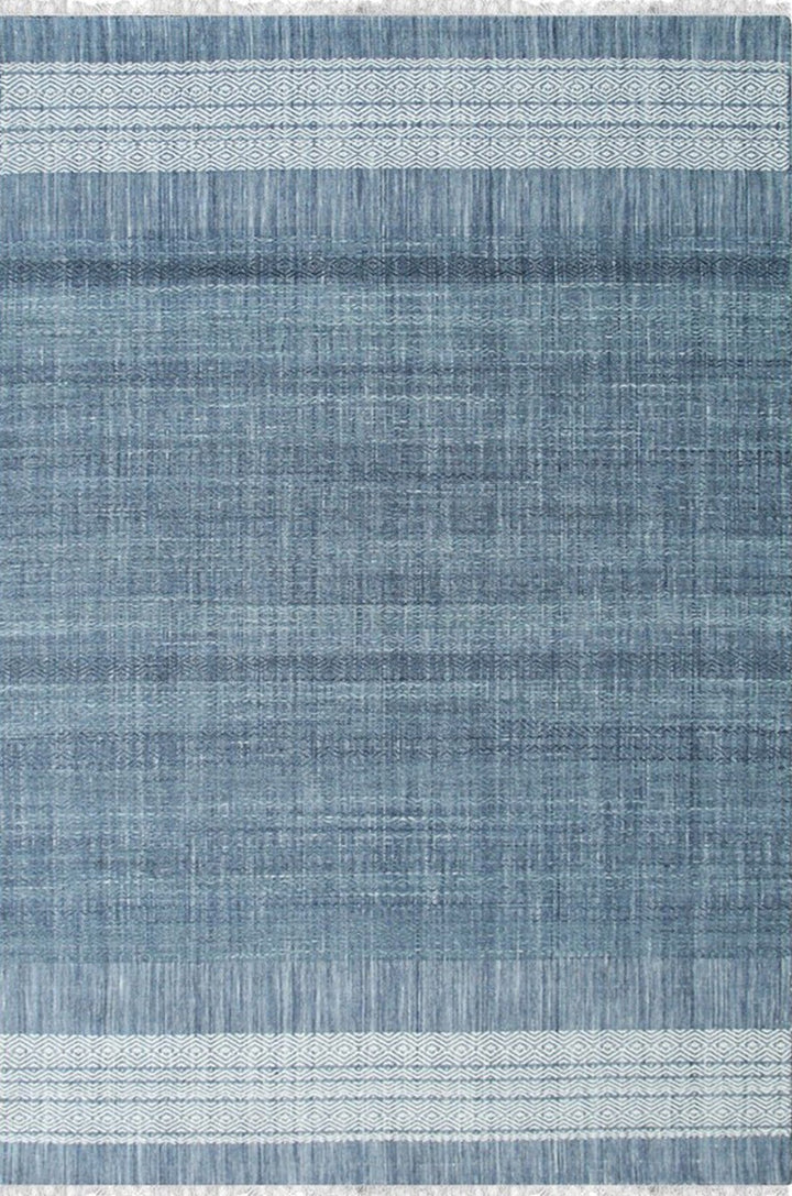 Stylish and Elegant Hand-Knotted Wool Blue  Modern Contemporary HANDLOOM Flat Weave DURRIE Hand-Tufted Wool Rectangle Area Rugs