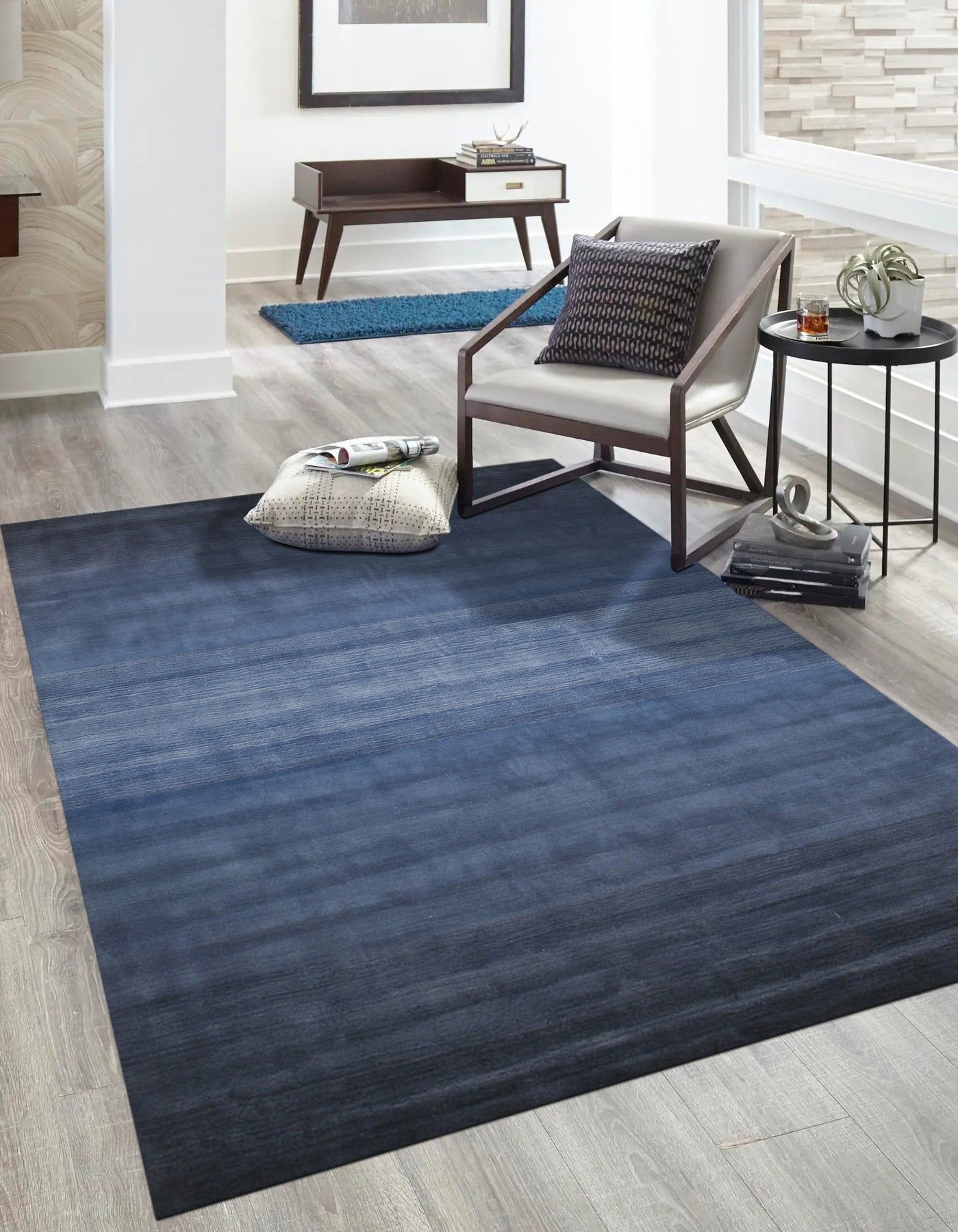 Horizon Blue Hand-Tufted Wool Rug