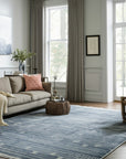 Elegant Marrakech Blue Hand-Knotted Wool Rug - additional view