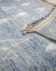 Marrakech Ocean Blue Hand-Knotted Wool Rug