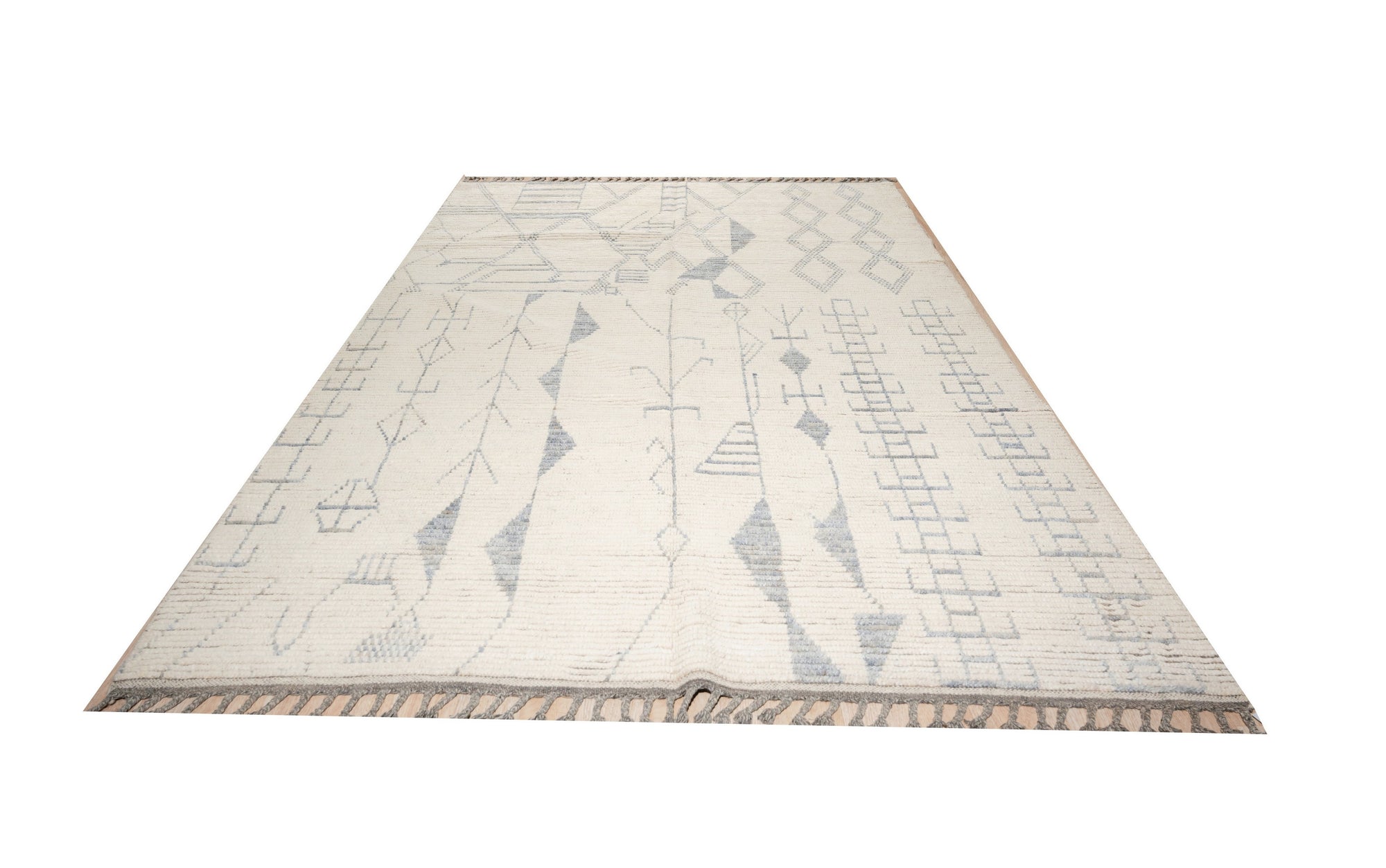 Marrakech Ivory Linescape Hand-Knotted Rug