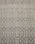 Isolated view of Para Talia Gray Hand Knotted Wool & Viscose Rug, showcasing its design.