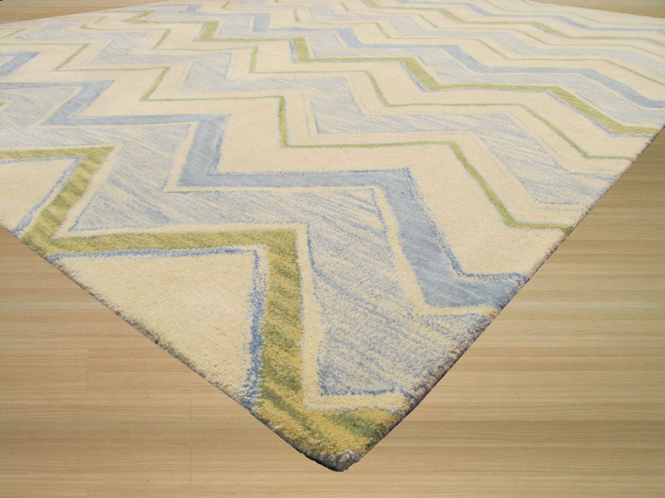 Pastel Chevron Hand-Tufted Wool Rug