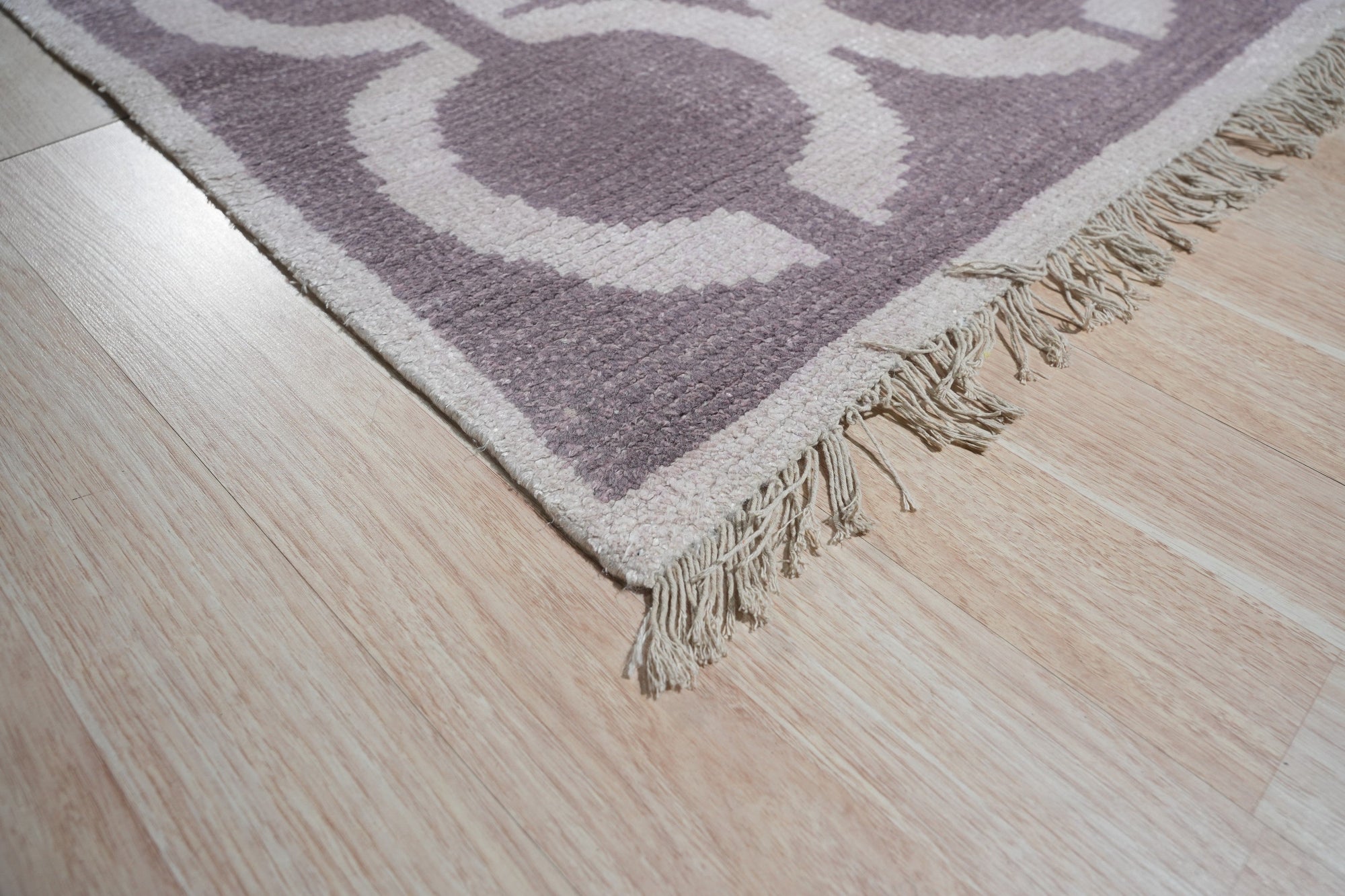 Geometric Symphony Handmade Wool and Silk Rug