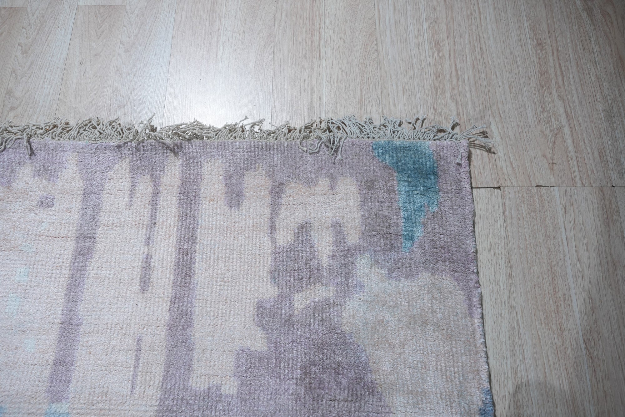 Transitional Modern Silk Knotted Rug