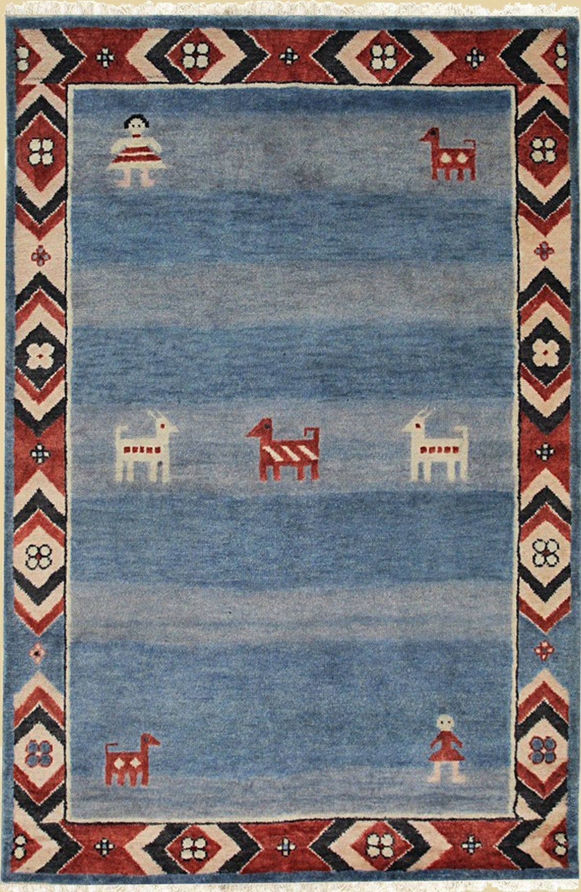 Isla Blue Farmhouse Rug