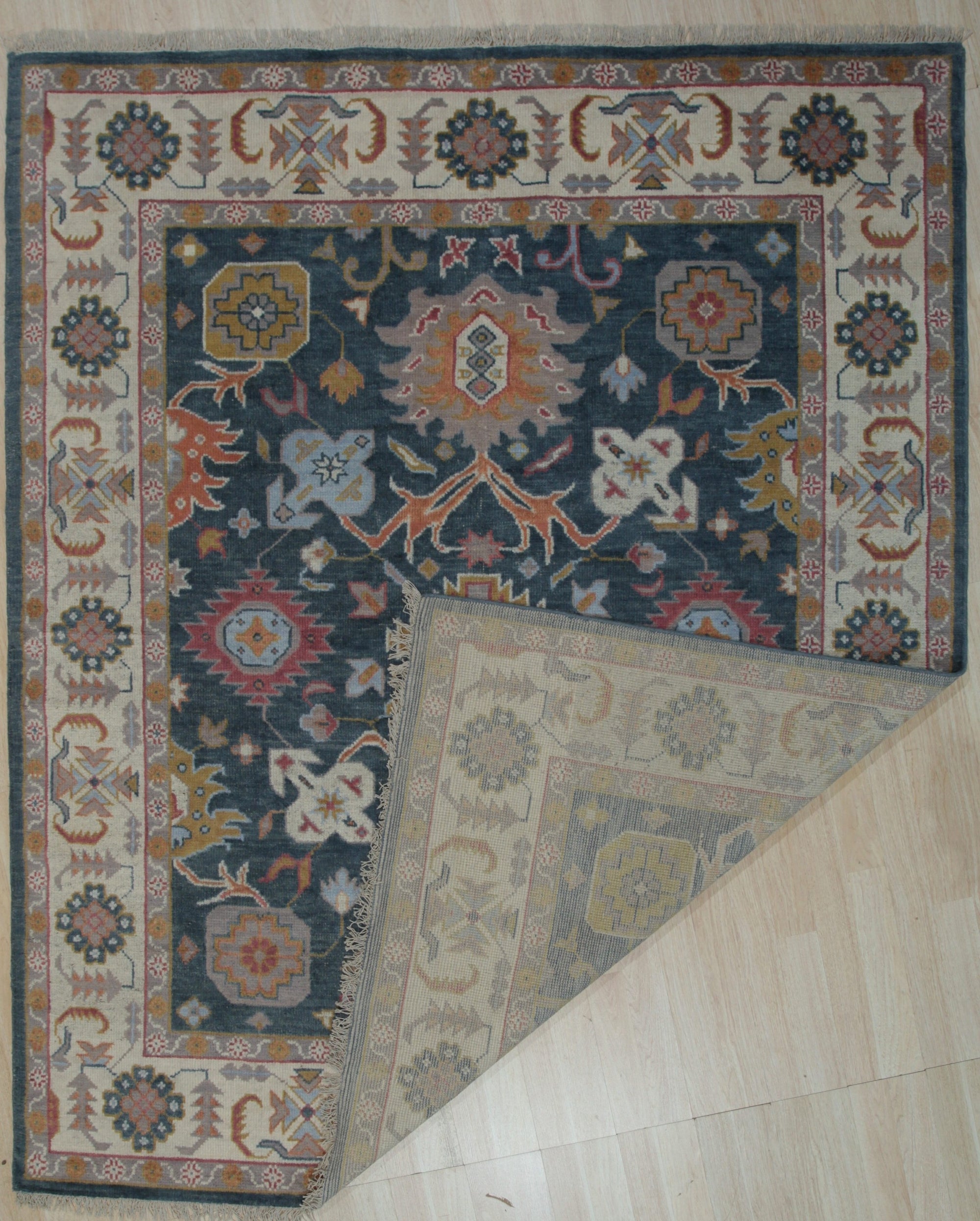 Charcoal Whispers Oushak Rug